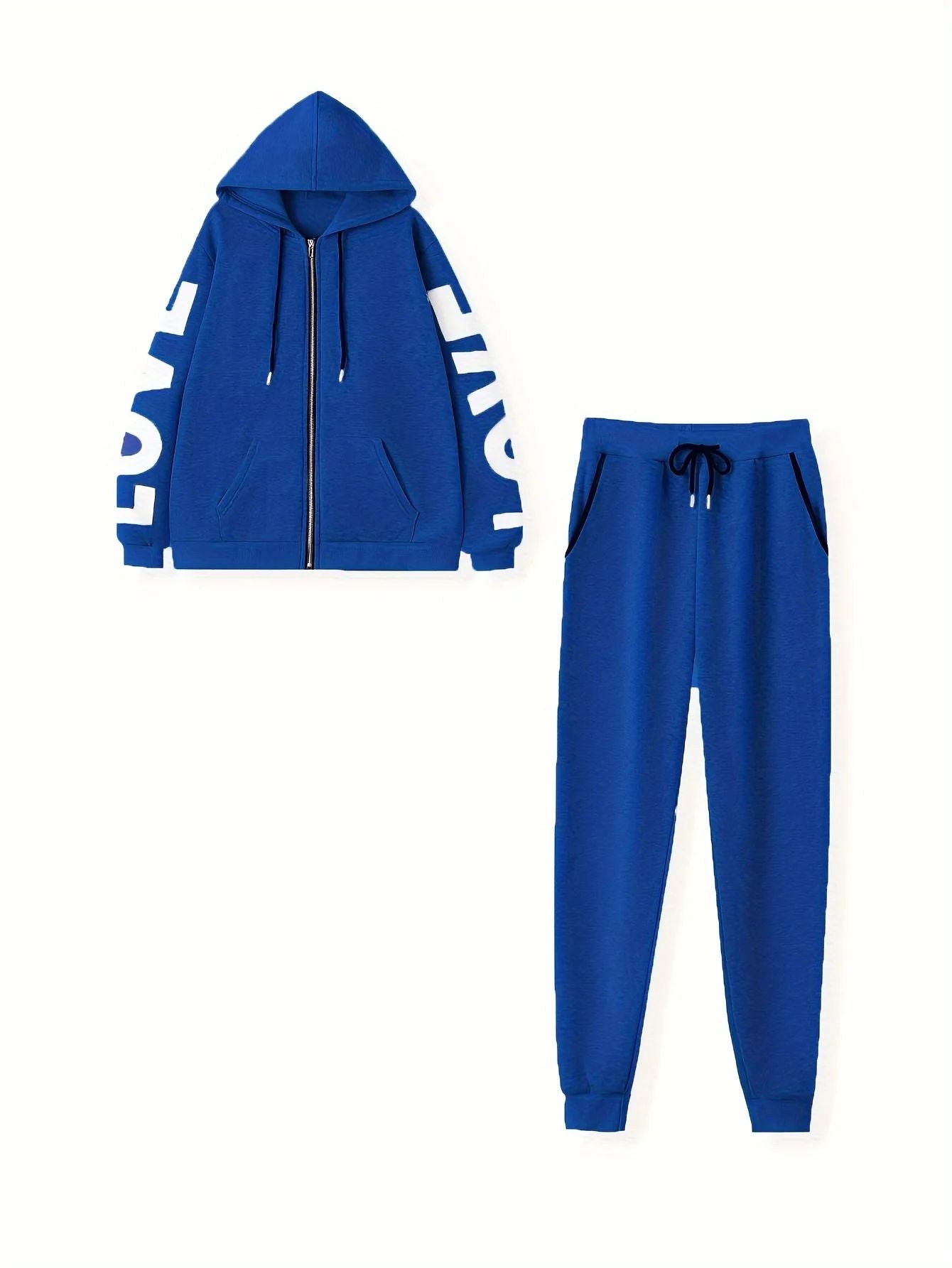 Women's two-piece sports suit, hoodies for running, Harajuku workout clothes, casual sets, new sets, 2024Women's two-piece sports suit, hoodies for running, Harajuku workout clothes, casual sets, new sets, 2024