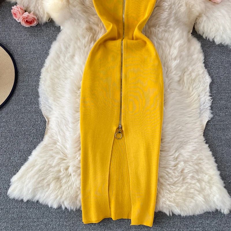 Zipple 2023 Sexy Summer Mesh Strap Dress Women Tank Elastic Waist Bodycon Sundress Female Beach Split Backless Midi Dress Zipple 2023 Sexy Summer Mesh Strap Dress Women Tank Elastic Waist Bodycon Sundress Female Beach Split Backless Midi Dress