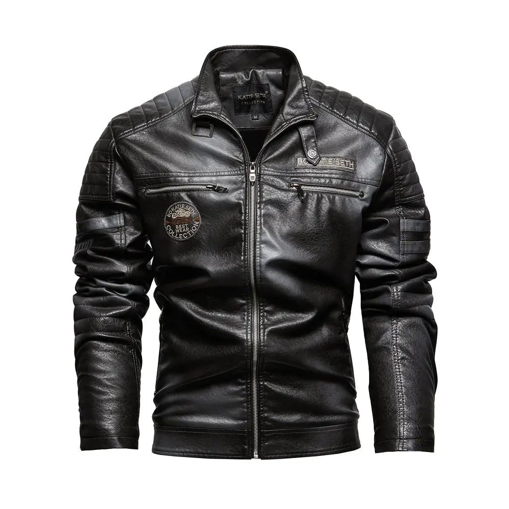 Men's Casual Cowhide Leather Jacket