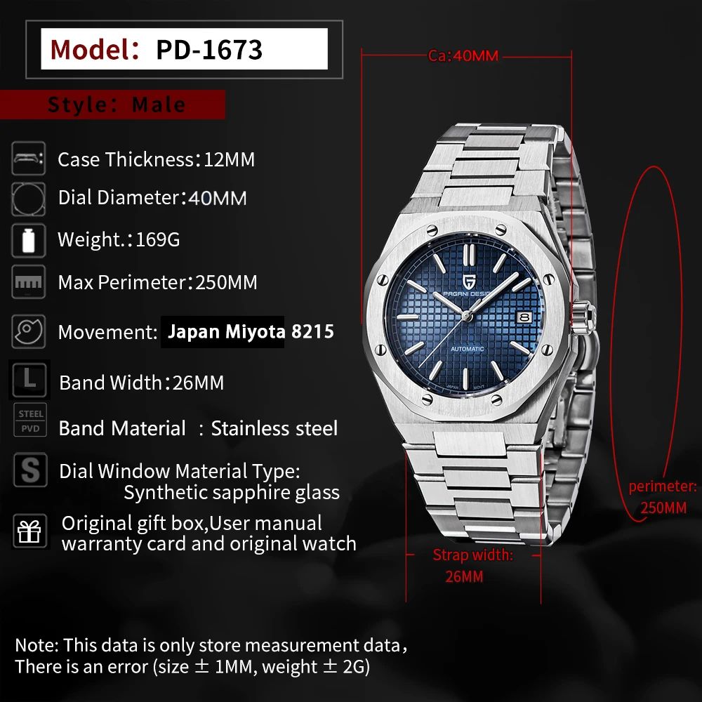PAGANI DESIGN PD1673 Diver Watch: Robust Style & Precision