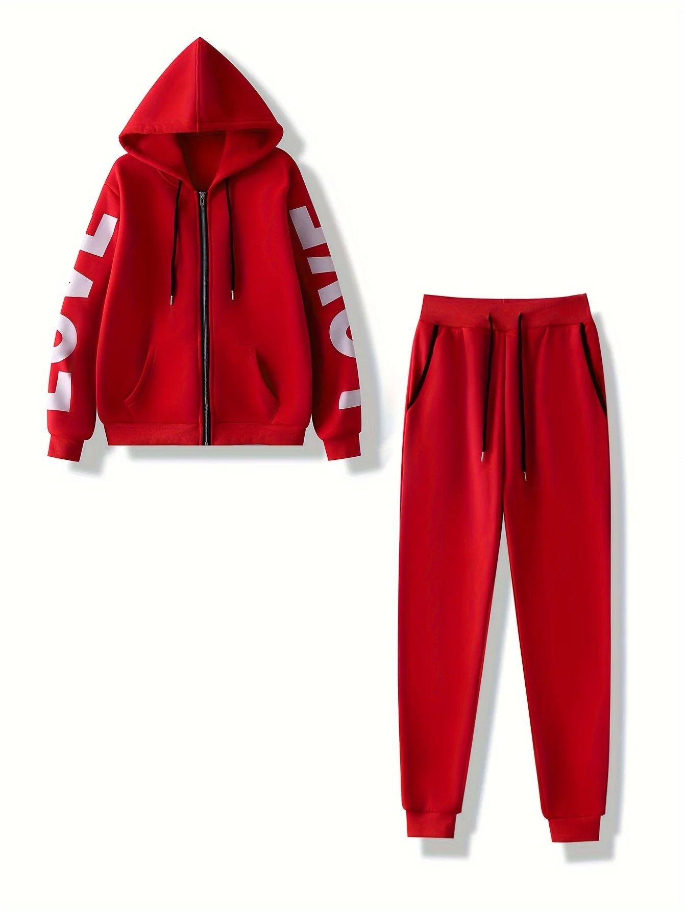 Women's two-piece sports suit, hoodies for running, Harajuku workout clothes, casual sets, new sets, 2024Women's two-piece sports suit, hoodies for running, Harajuku workout clothes, casual sets, new sets, 2024