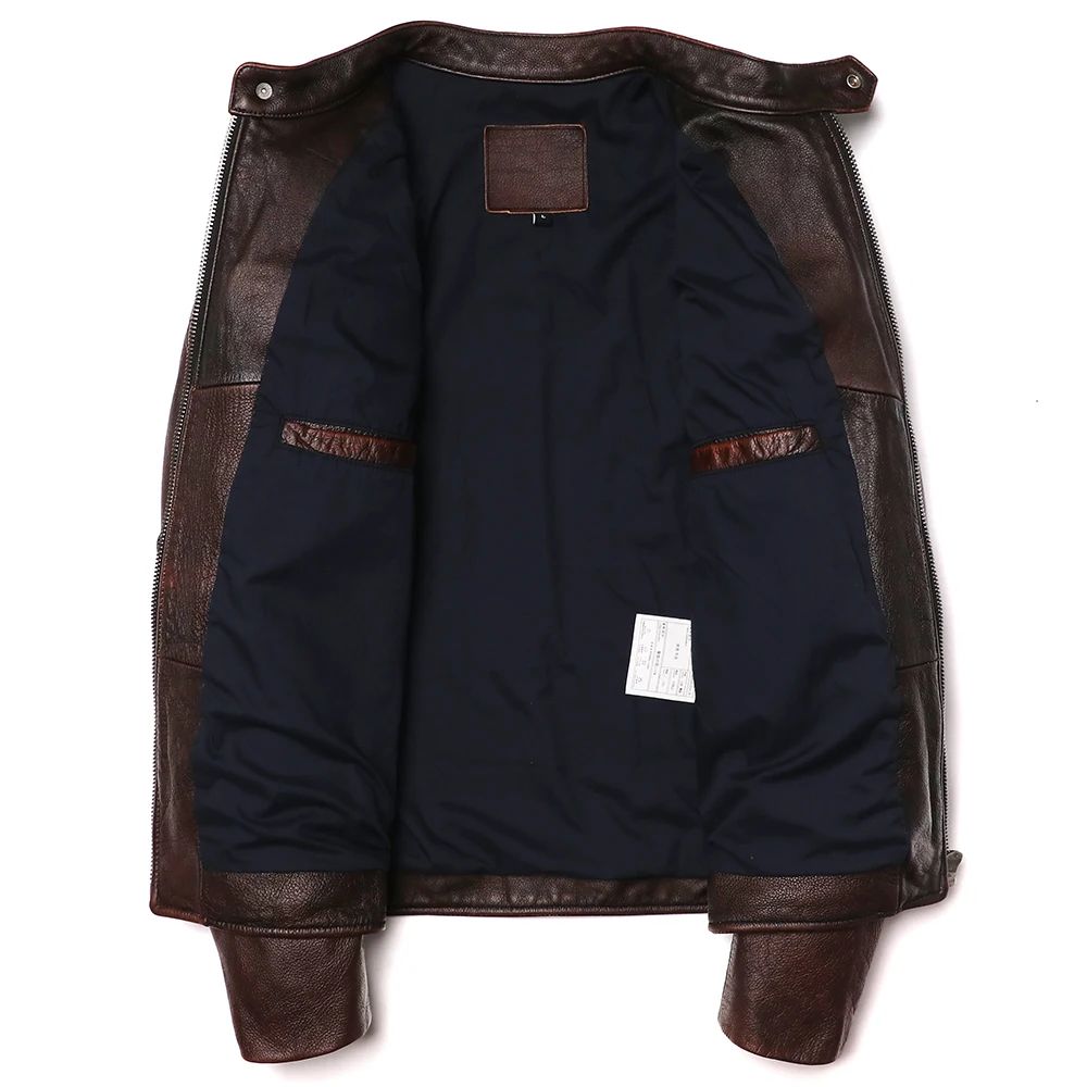 COPERSIAN Men's Cowhide Leather Jacket