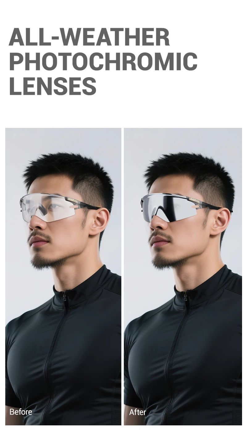 Kapvoe Photochromic Sports Sunglasses Road Bike Glasses Mountain Bike Goggles Men Women Cycling Eyewear 2025 Kapvoe Photochromic Sports Sunglasses Road Bike Glasses Mountain Bike Goggles Men Women Cycling Eyewear 2025