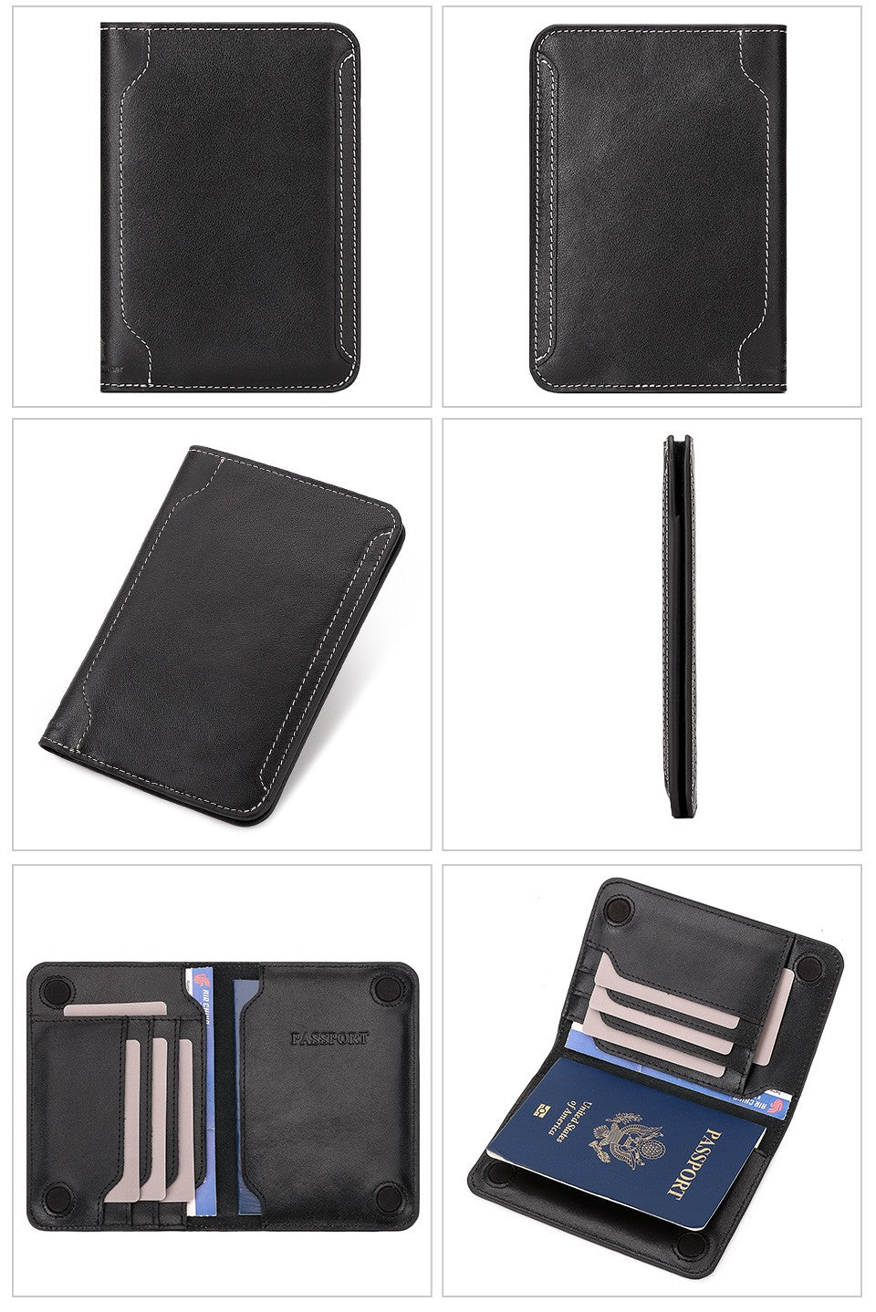 KAVI'S Men's Genuine Leather Travel Wallet