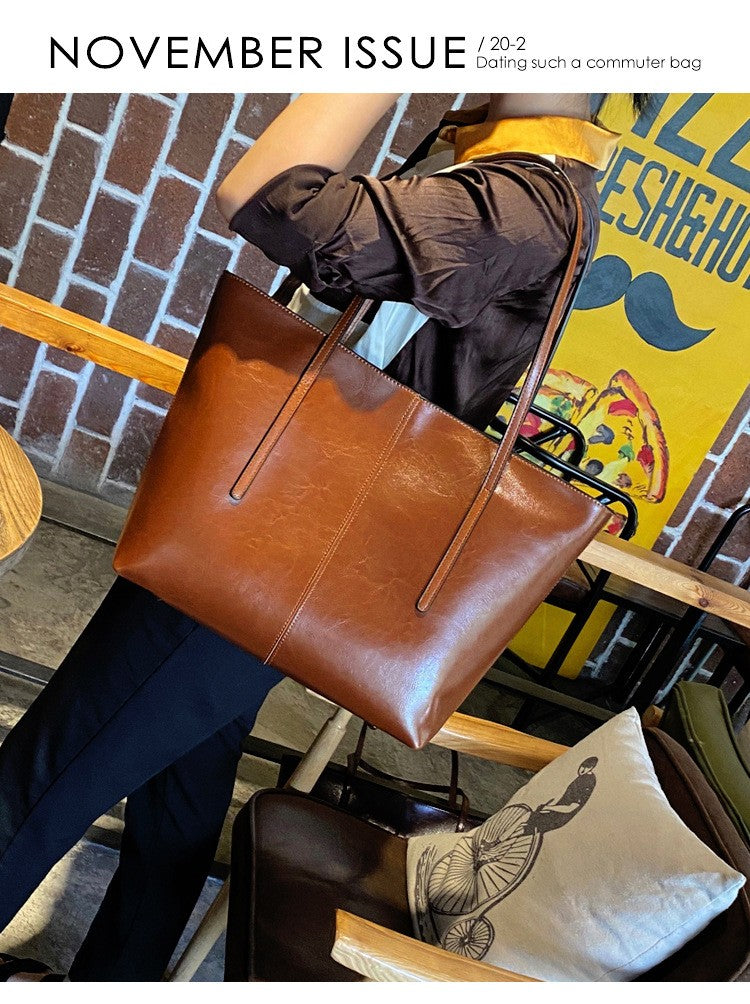 HTLT Genuine Leather Tote Bag