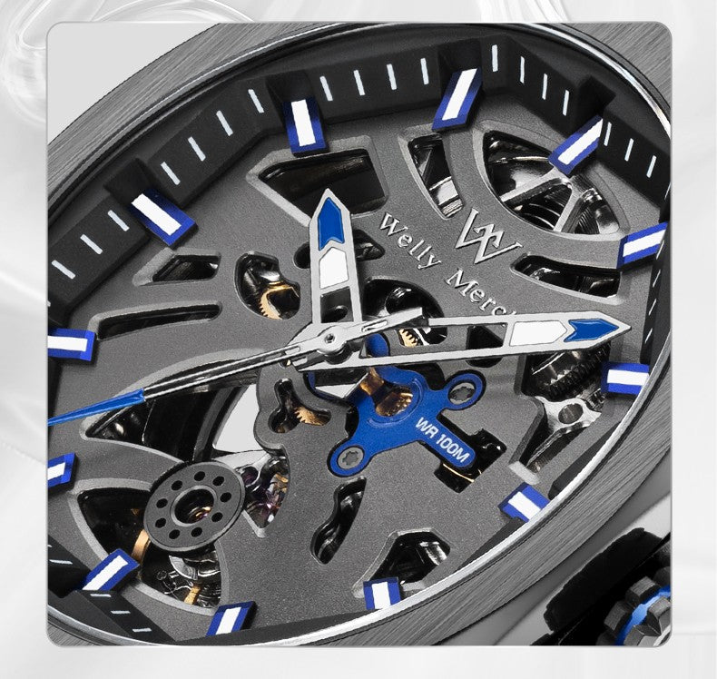 Welly Merck Men's Automatic Business Watch (Leather Strap)