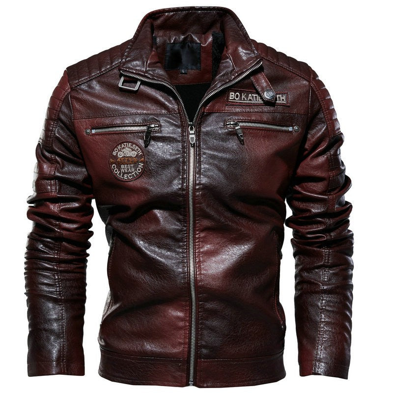 Men's Casual Cowhide Leather Jacket