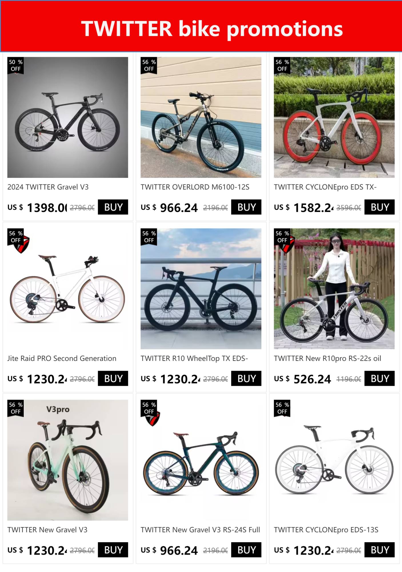TWITTER R12pro Carbon Fiber Road Bike
