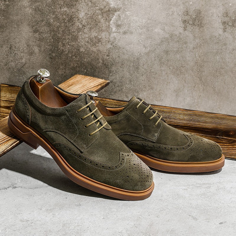 Desai Genuine Derby Shoes Men Cow Suede Leather Autumn Winter Brogue Casual Leather Shoe Men Dress Shoes Gifts Desai Genuine Derby Shoes Men Cow Suede Leather Autumn Winter Brogue Casual Leather Shoe Men Dress Shoes Gifts