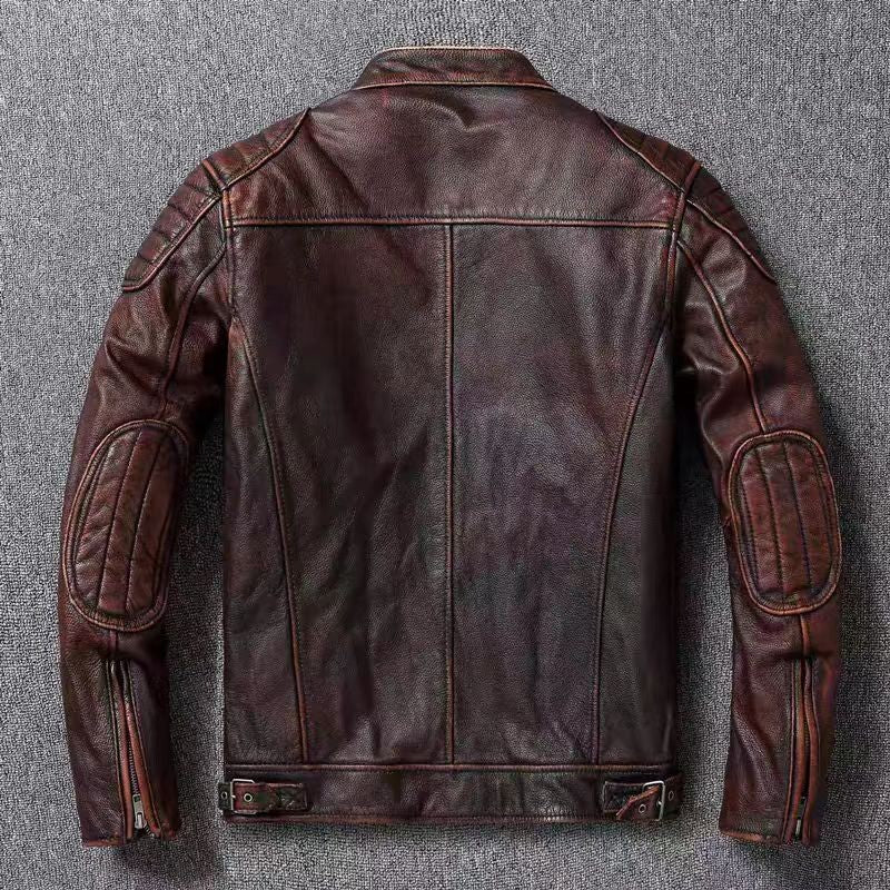 COPERSIAN Men's Cowhide Leather Jacket