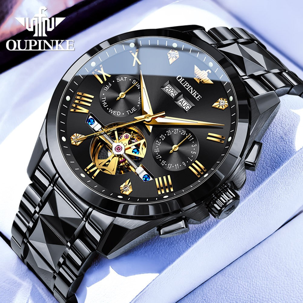 OUPINKE 3240 Skeleton Flywheel Multifunctional Automatic Mechanical Watches for Men 44mm Big Dial Tungsten Steel Luxury Watch OUPINKE 3240 Skeleton Flywheel Multifunctional Automatic Mechanical Watches for Men 44mm Big Dial Tungsten Steel Luxury Watch