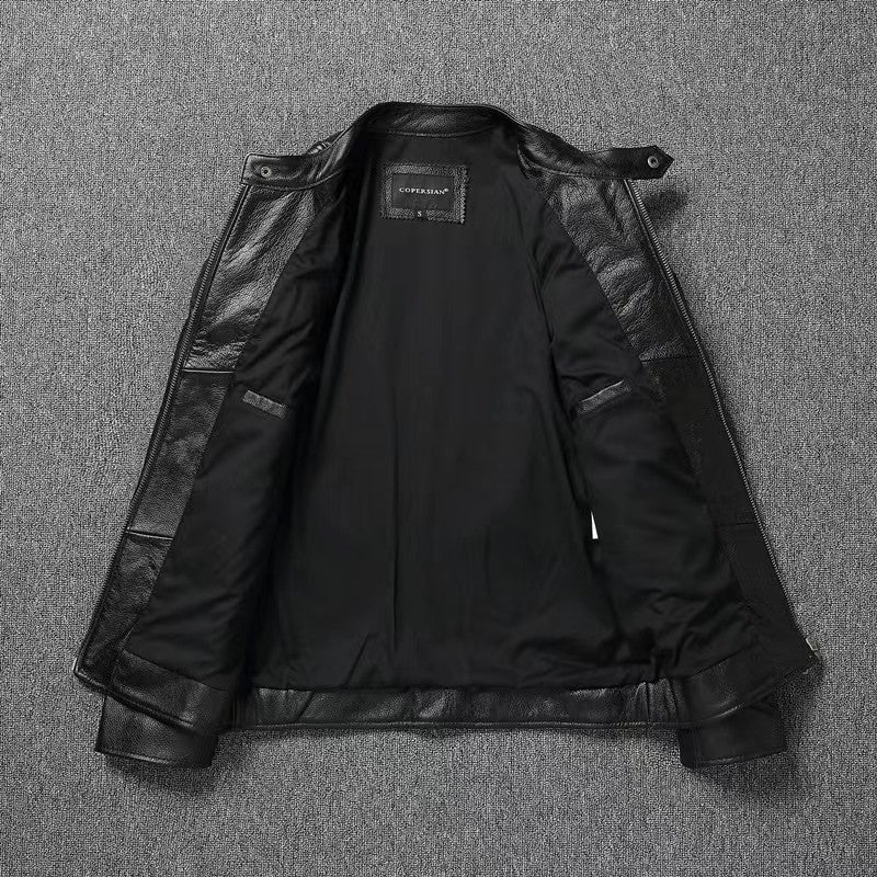 COPERSIAN Men's Cowhide Leather Jacket
