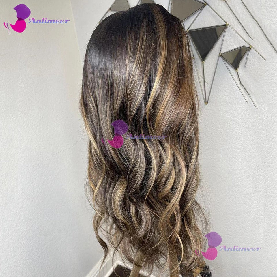 Anlimeer Long Body Wave Brazilian Virgin Human Hair Wig