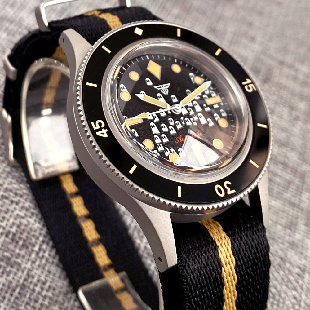 Tandorio Automatic Diver Watch: Sapphire Crystal & 200M