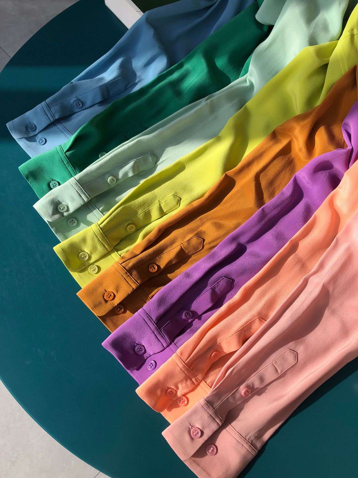 39 colors option draped sand-washed mulberry silk shirt blouse women classic