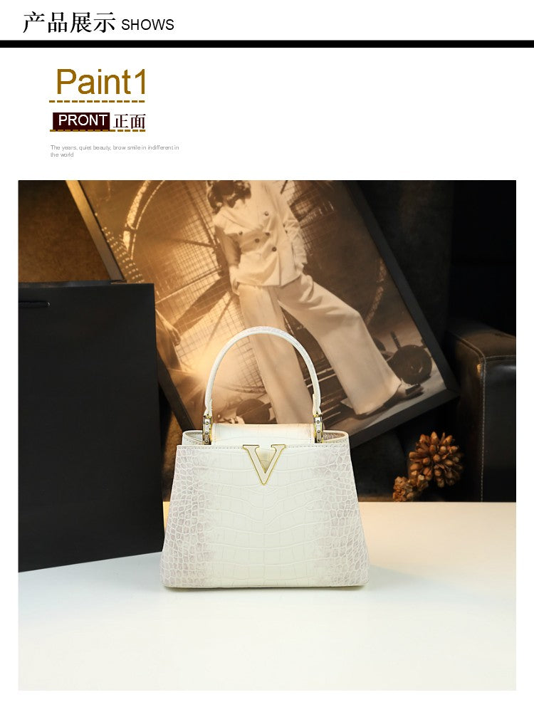 HYLHMC Women's Genuine Leather Handbag