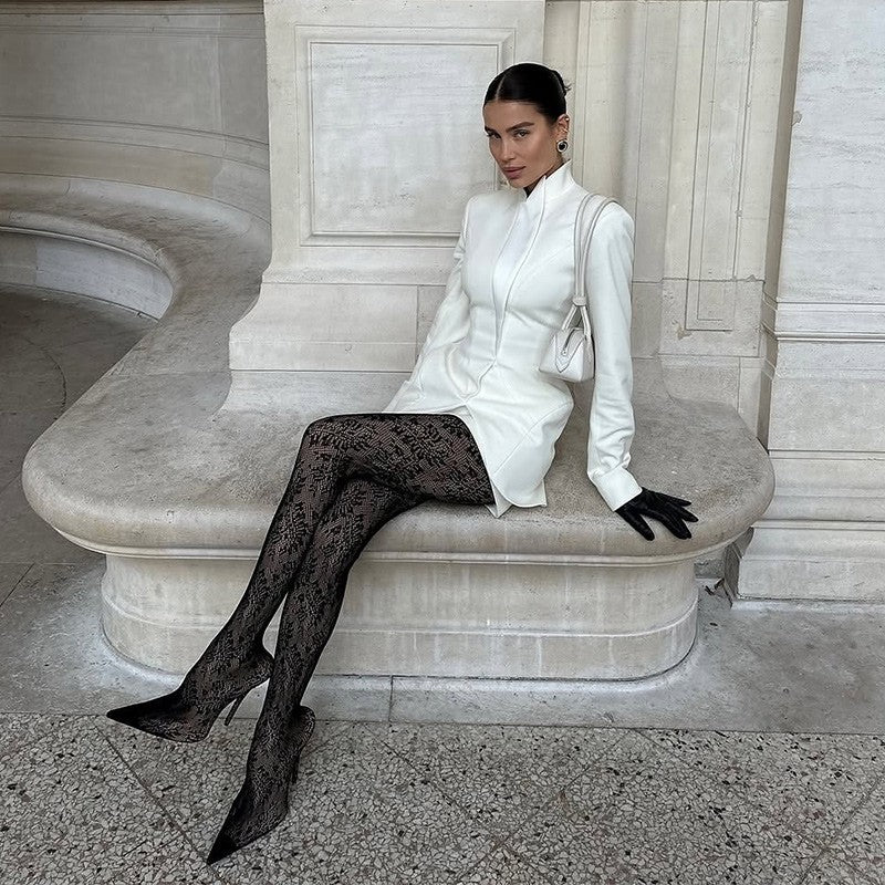 Chin.Sweety Women's Elegant Blazer and Skirt Set