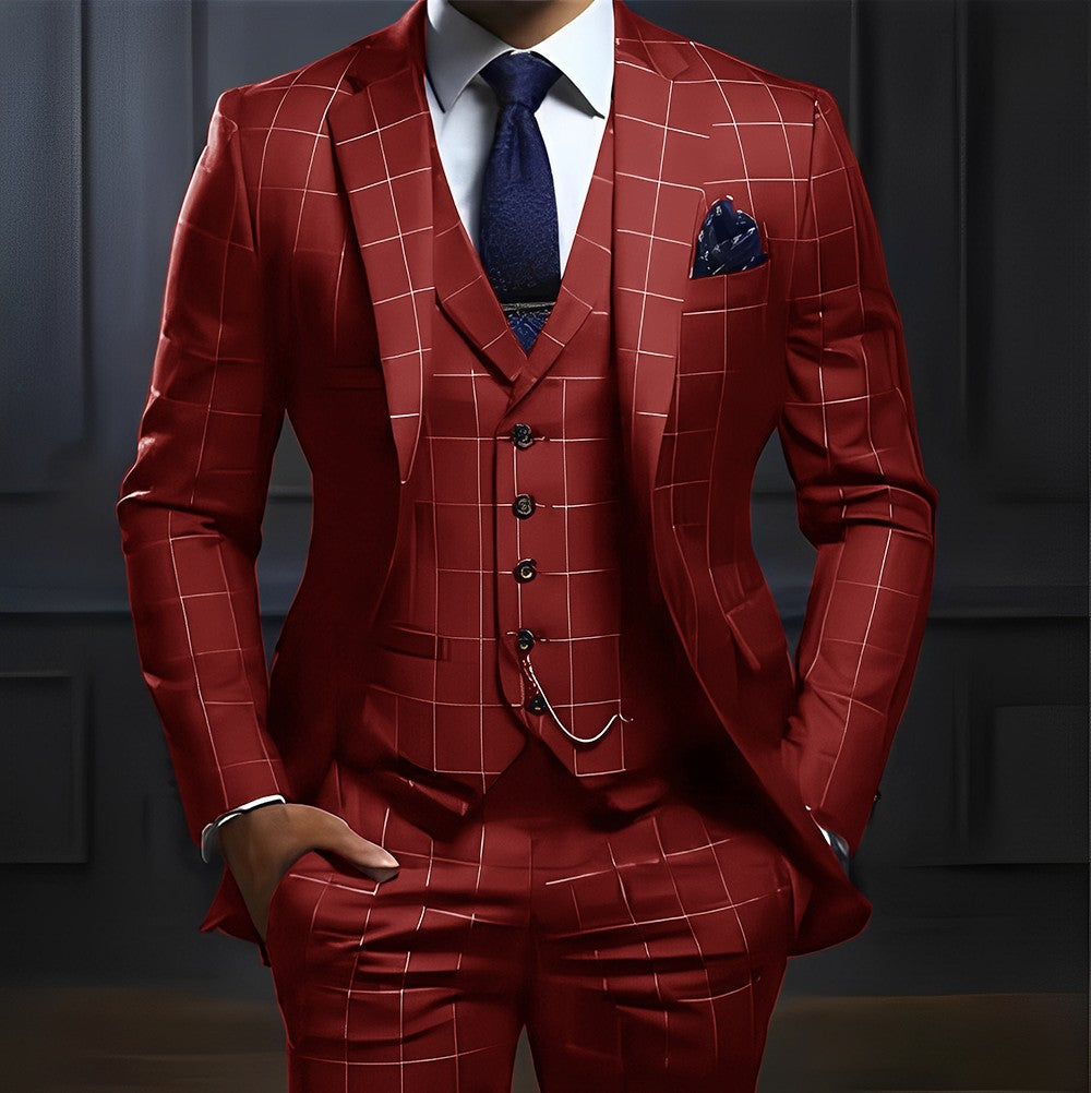 Men's Straight-Fit Formal Suit