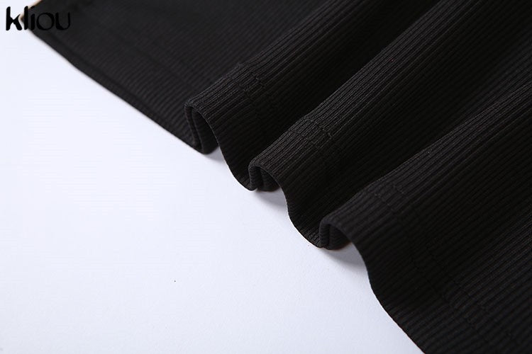Kliou elegante senhora do escritório maxi vestido feminino sólido moda turn-do