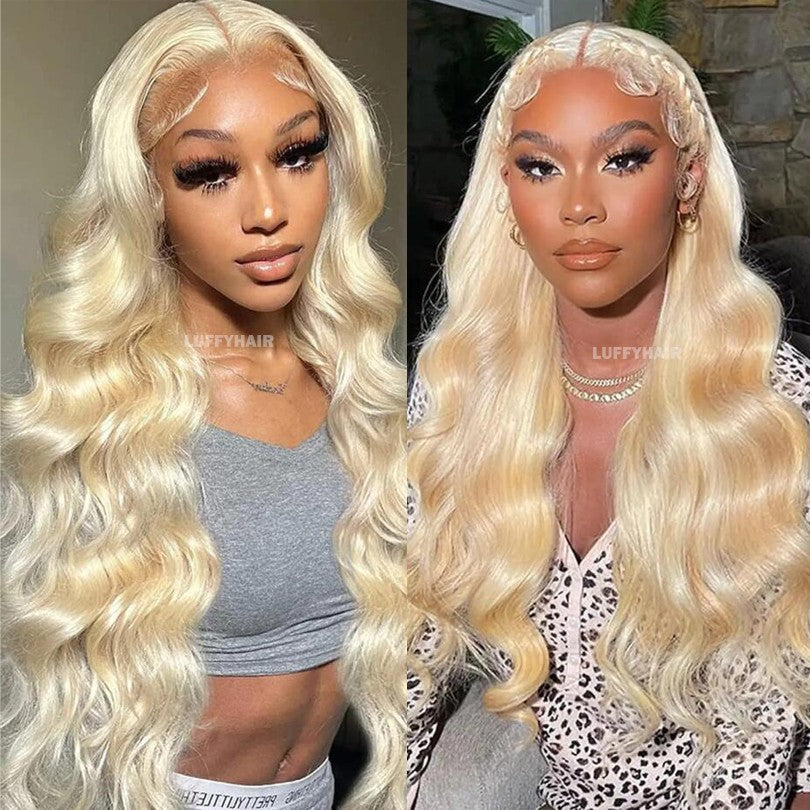 LUFFYHAIR Long Wavy Brazilian Remy Human Hair Wig