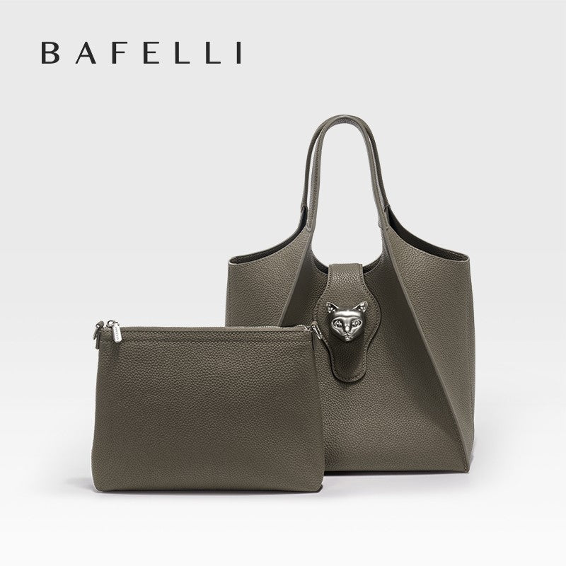 BAFELLI Unisex Genuine Leather Tote Bag
