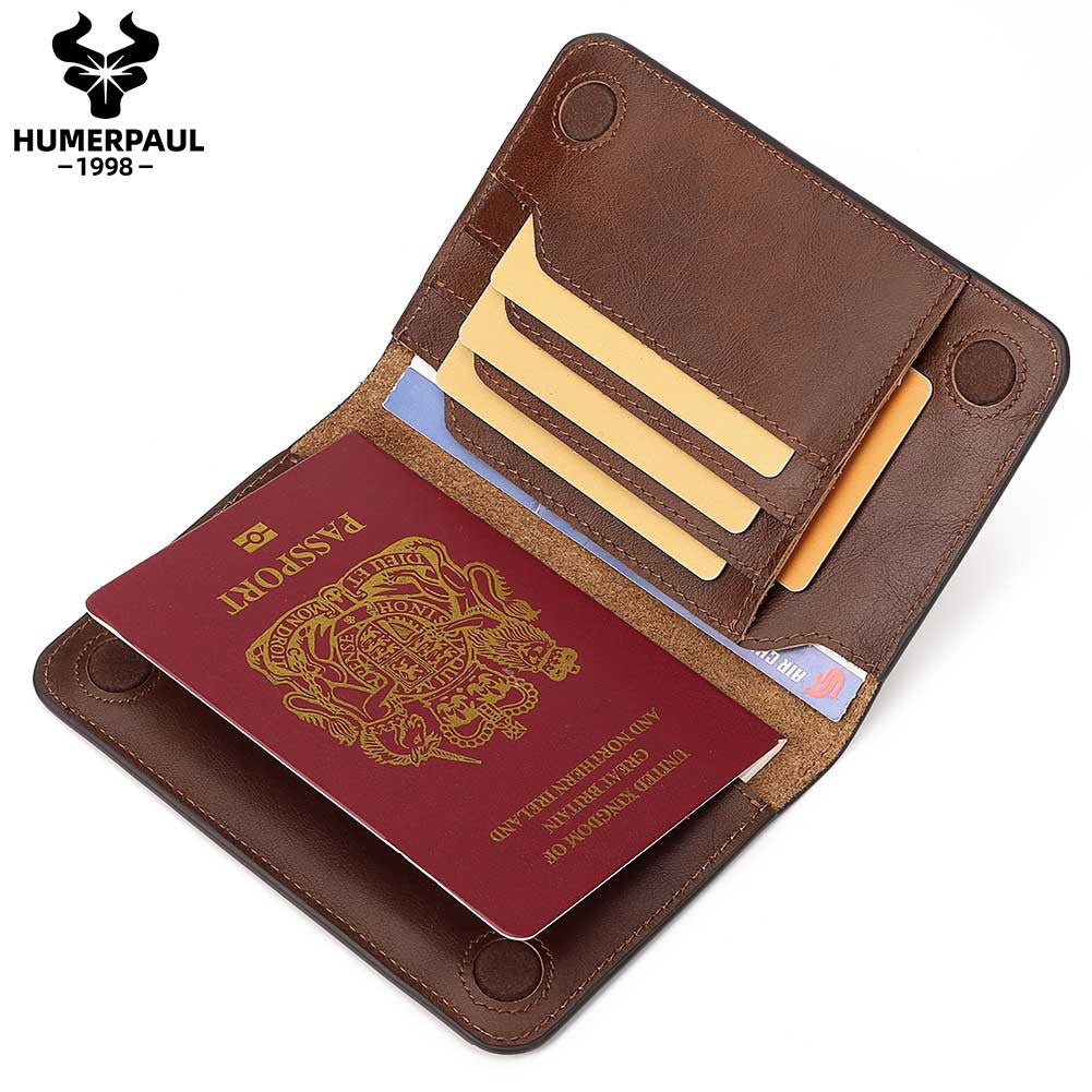 KAVI'S Men's Genuine Leather Travel Wallet