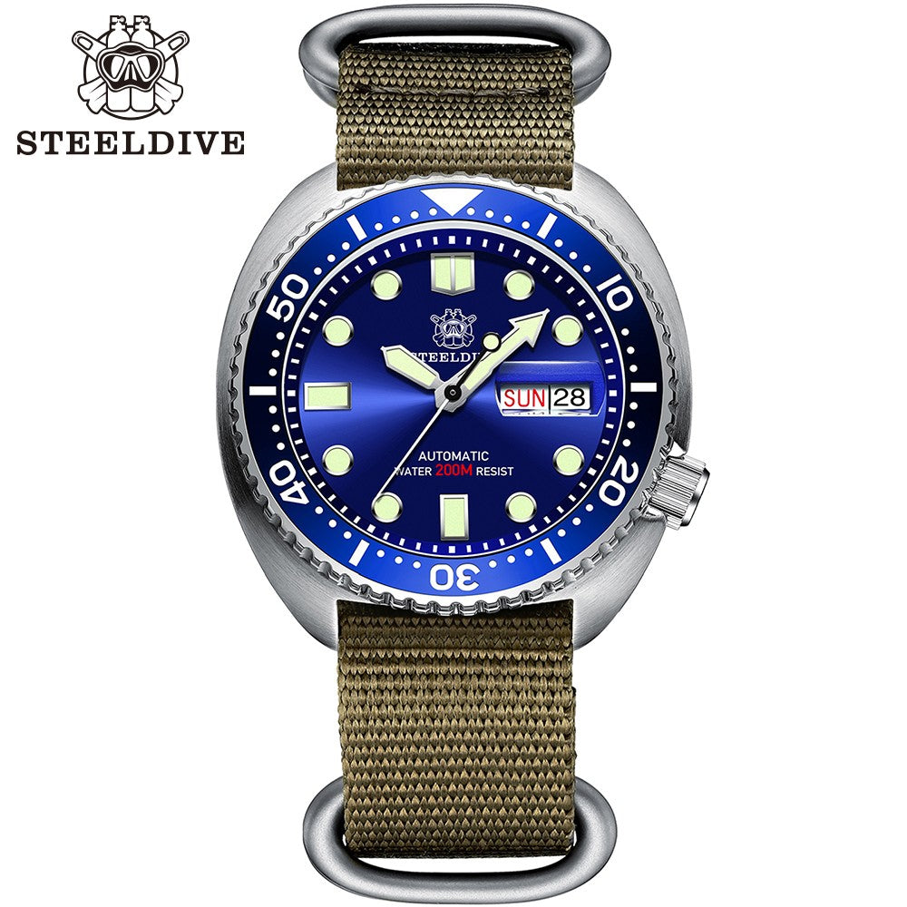 STEELDIVE SD1972 Automatic Diver Watch: NH36 Sapphire Edition