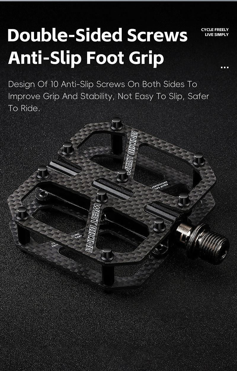 West Biking Carbon Fiber Ultralight Pedals
