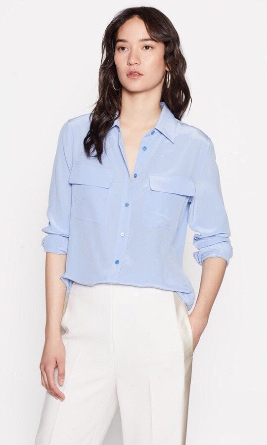 39 colors option draped sand-washed mulberry silk shirt blouse women classic