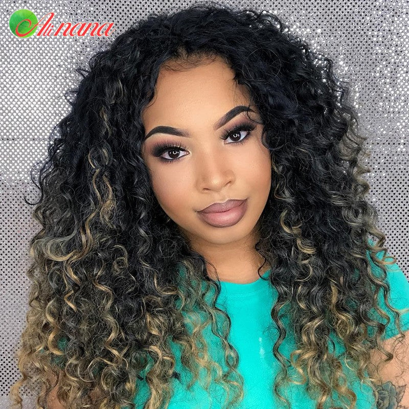Ali Nana Long Curly Mongolian Human Hair Wig