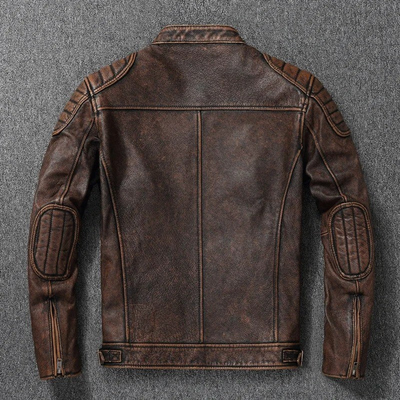 Men's Casual Cowhide Leather Jacket