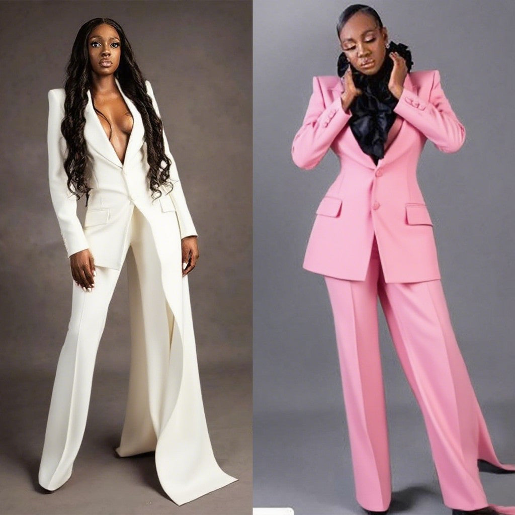 Modern Wrap Women Pants Suits 2 Pcs Notch Lapel Blazer Custom Formal Wear Wedding Guest Evening Party Celebrity Outfit Modern Wrap Women Pants Suits 2 Pcs Notch Lapel Blazer Custom Formal Wear Wedding Guest Evening Party Celebrity Outfit