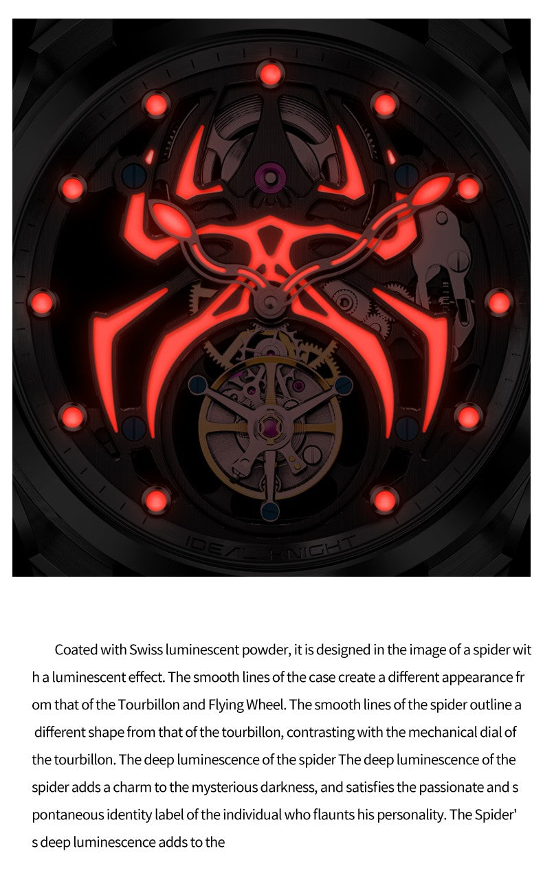 IDEAL KNIGHT 6802 "Luminous Spider" Mechanical Watch