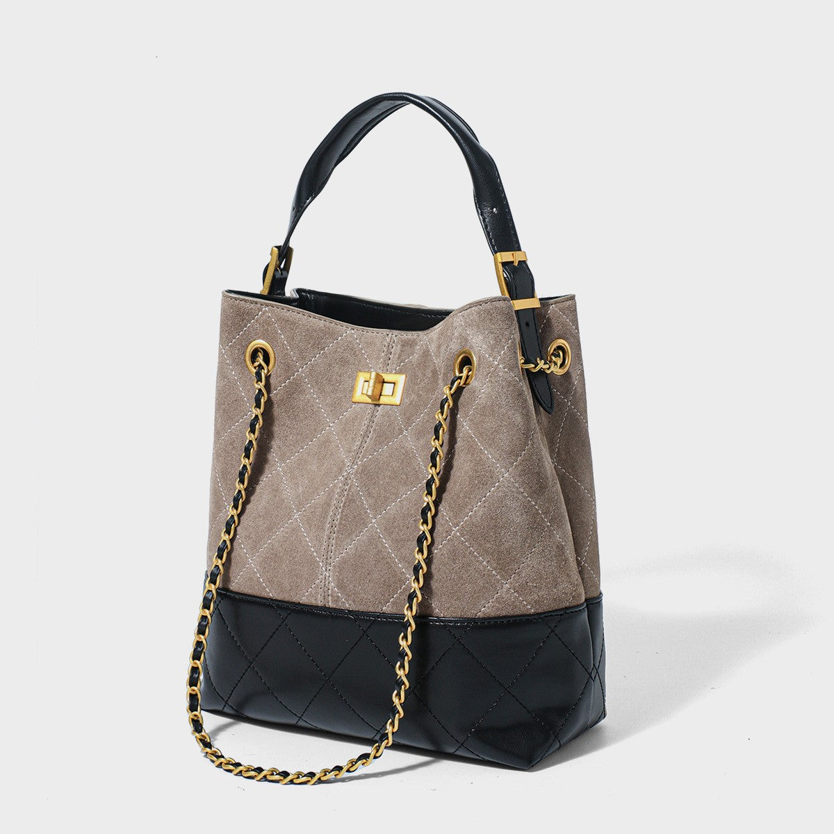 LZJV Women's Genuine Leather Bucket Bag