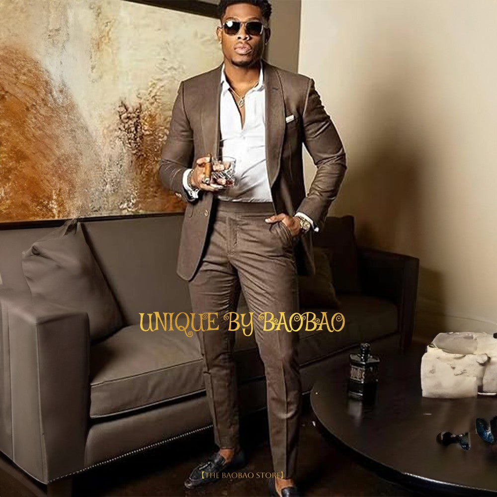 Men's Single-Breasted Wedding Suit