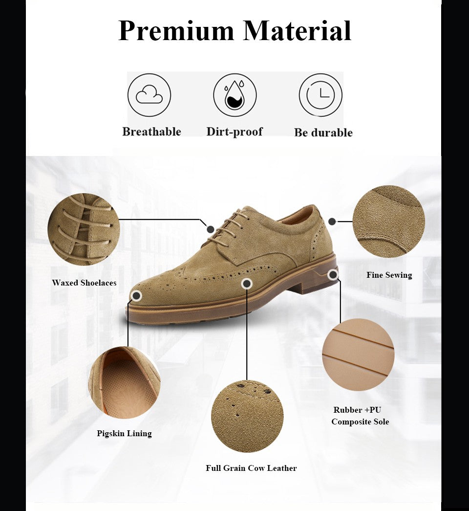 Desai Genuine Derby Shoes Men Cow Suede Leather Autumn Winter Brogue Casual Leather Shoe Men Dress Shoes Gifts Desai Genuine Derby Shoes Men Cow Suede Leather Autumn Winter Brogue Casual Leather Shoe Men Dress Shoes Gifts