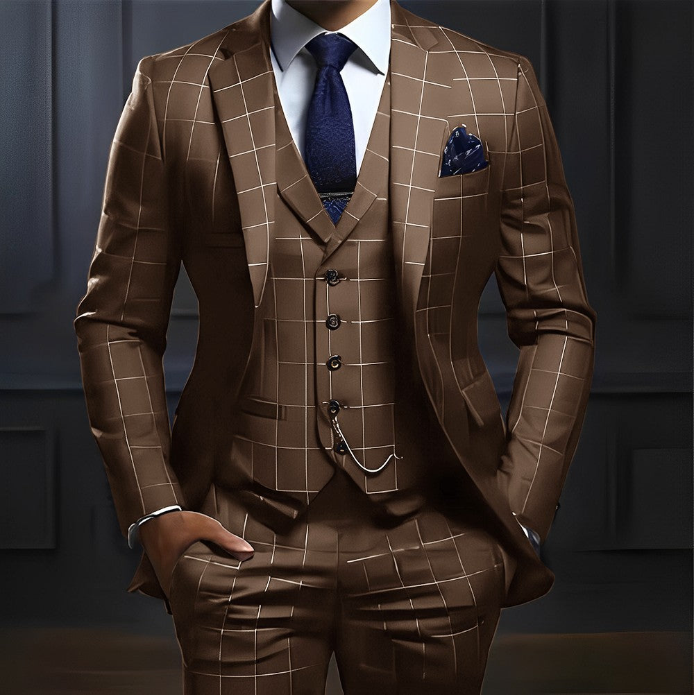 Men's Straight-Fit Formal Suit