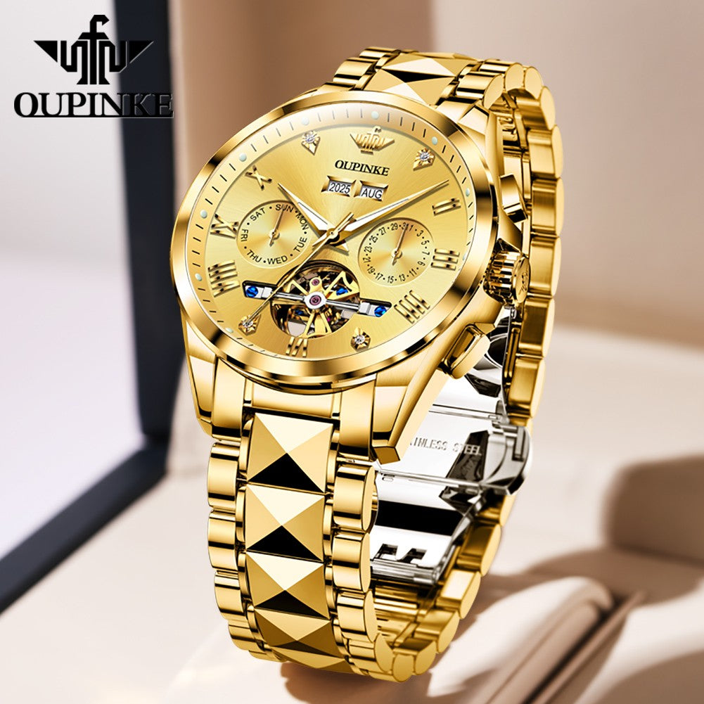 OUPINKE 3240 Skeleton Flywheel Multifunctional Automatic Mechanical Watches for Men 44mm Big Dial Tungsten Steel Luxury Watch OUPINKE 3240 Skeleton Flywheel Multifunctional Automatic Mechanical Watches for Men 44mm Big Dial Tungsten Steel Luxury Watch