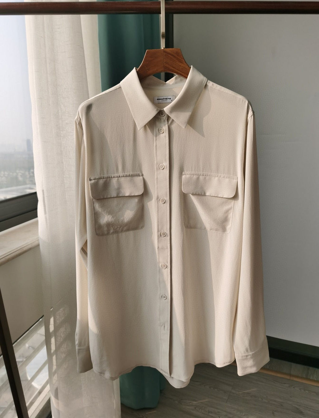 39 colors option draped sand-washed mulberry silk shirt blouse women classic
