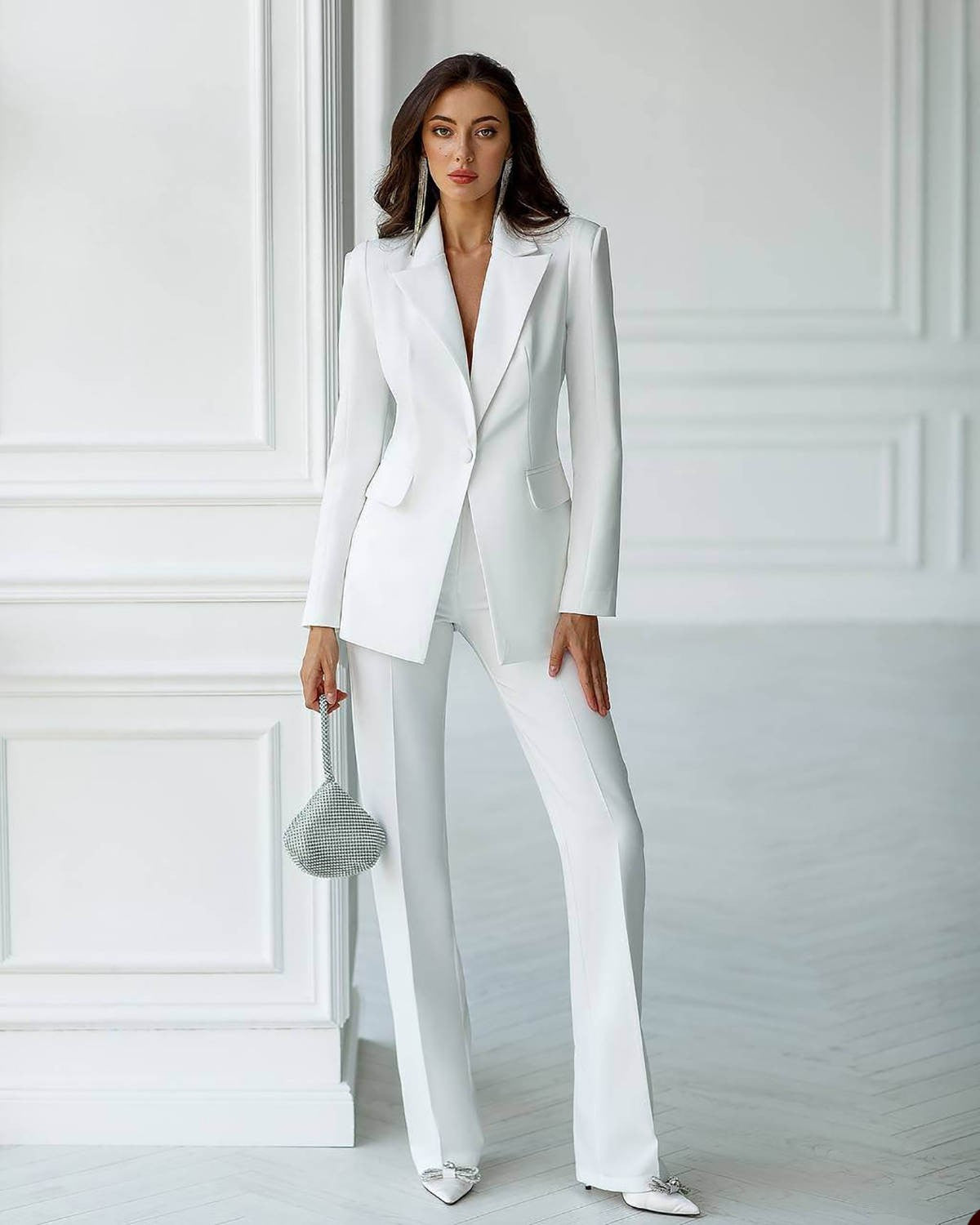 Women's Vintage Pant Suits 2 Piece Slim Fit One Button Blazer Custom Special Occasion Suits Formal Wear Evening Party Outfit Women's Vintage Pant Suits 2 Piece Slim Fit One Button Blazer Custom Special Occasion Suits Formal Wear Evening Party Outfit
