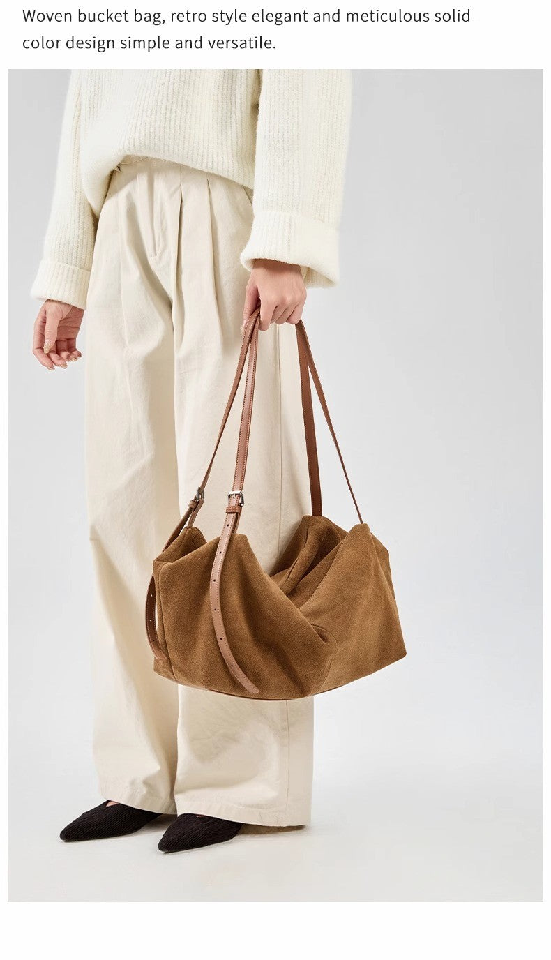 MALLUO Women's Genuine Leather Tote Bag