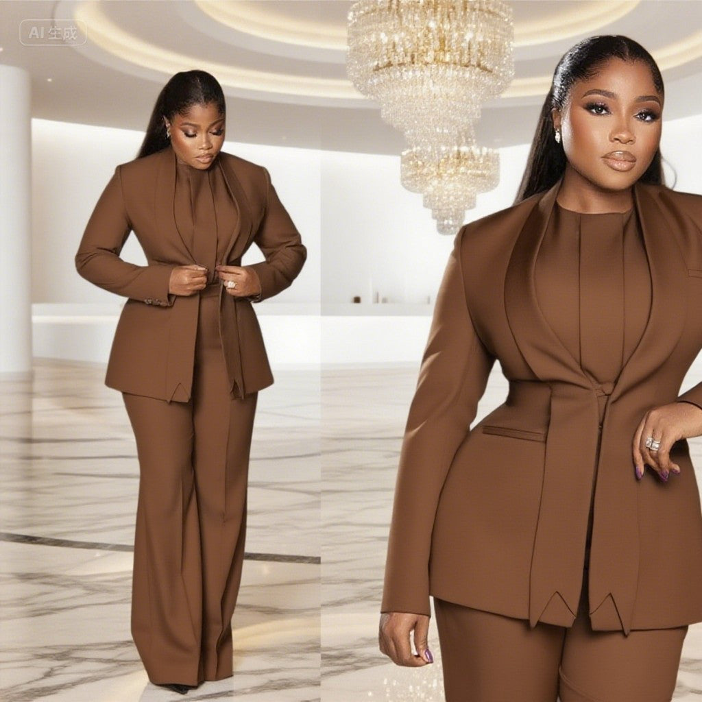 Demin Blue Women Pant Suits 2 Pieces Plus Size Special Lapel Blazer Jacket Custom Office Lady Business Outfit Demin Blue Women Pant Suits 2 Pieces Plus Size Special Lapel Blazer Jacket Custom Office Lady Business Outfit