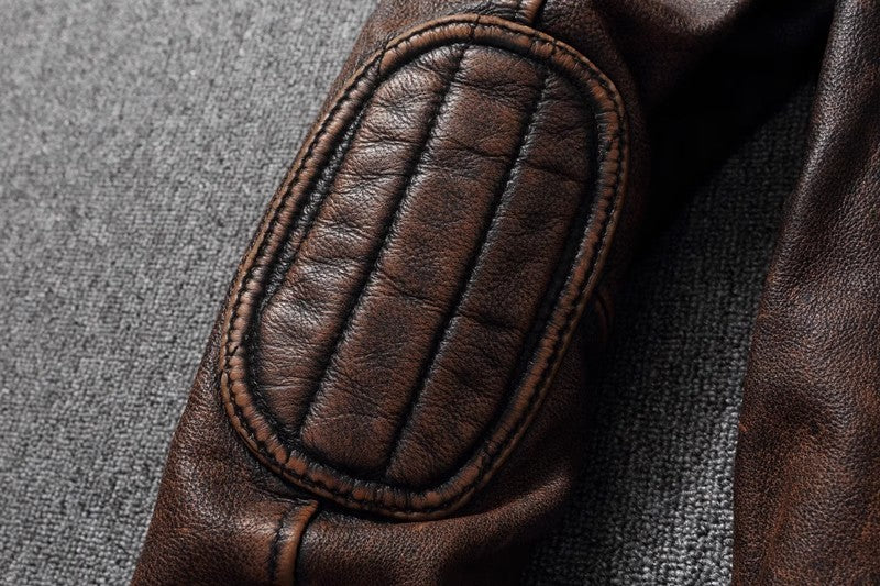Men's Casual Cowhide Leather Jacket