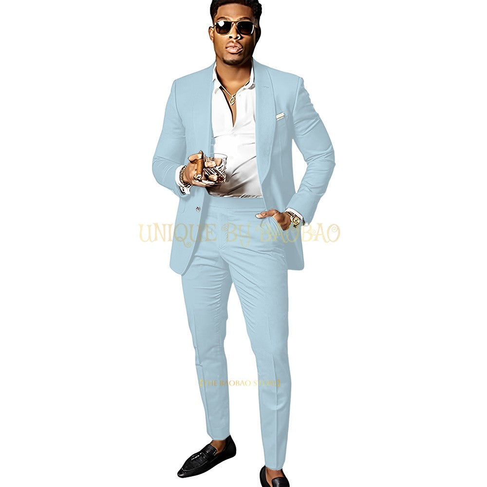 Men's Single-Breasted Wedding Suit