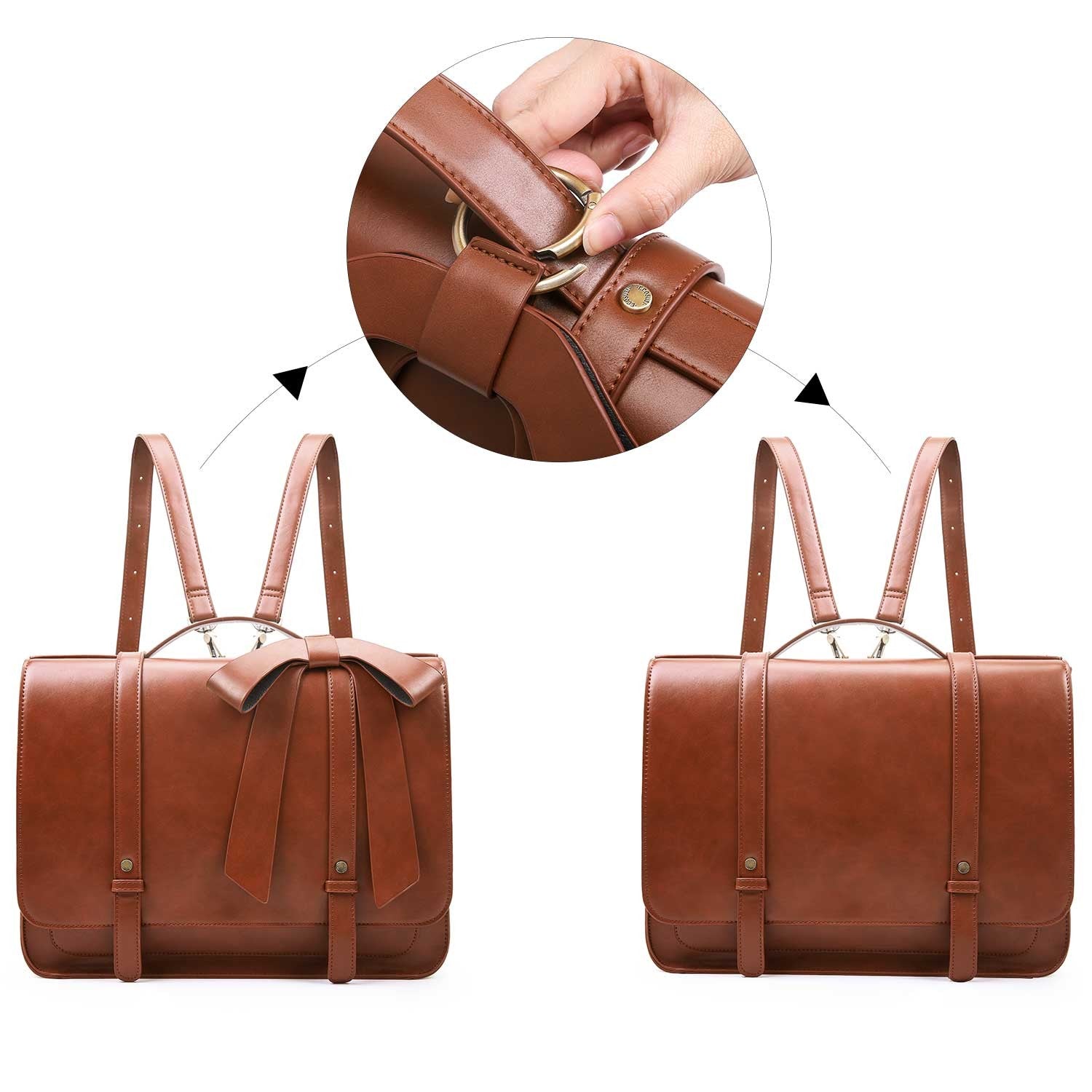 BAGSMART Women's 4-in-1 Convertible Laptop Bag