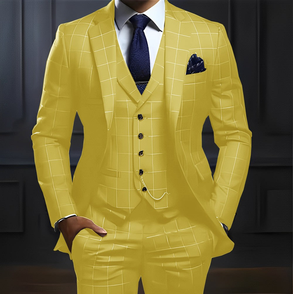 Men's Straight-Fit Formal Suit