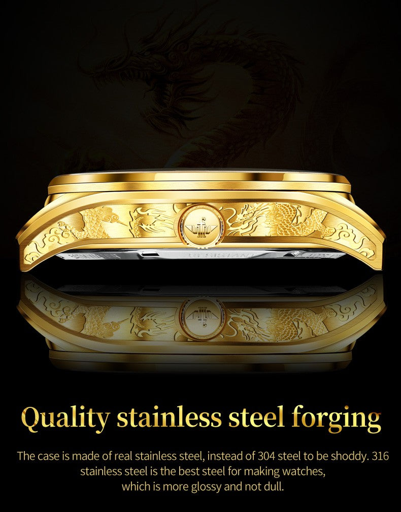 OUPINKE 3176 Tourbillon Watch Men 3D Carved Dragon Tungsten Steel Waterproof Wristwatches Top Layer Swiss Certification Watches OUPINKE 3176 Tourbillon Watch Men 3D Carved Dragon Tungsten Steel Waterproof Wristwatches Top Layer Swiss Certification Watches