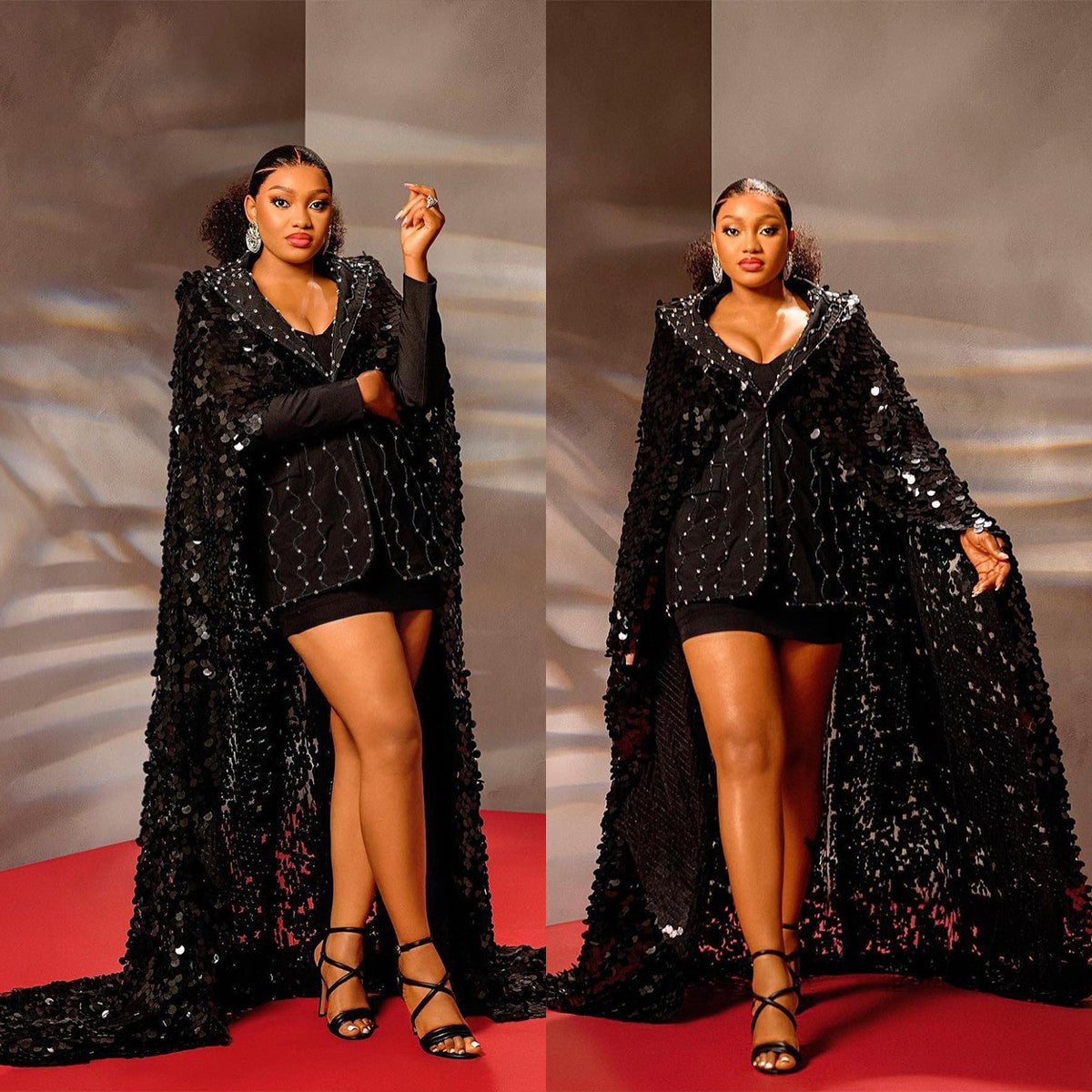 Luxury Women's Blazer with Sequin Cape Plus Size Beaded Blazer Jacket Custom Wedding Guest Formal Wear Evening Party Outfit Luxury Women's Blazer with Sequin Cape Plus Size Beaded Blazer Jacket Custom Wedding Guest Formal Wear Evening Party Outfit