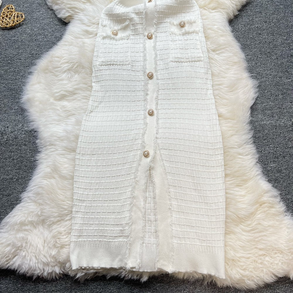 YuooMuoo Chic Fashion Sexy Package Hips Knitted Dress Women V-Neck Single Breasted Bodycon Sweater Dress Office Lady Dresses YuooMuoo Chic Fashion Sexy Package Hips Knitted Dress Women V-Neck Single Breasted Bodycon Sweater Dress Office Lady Dresses