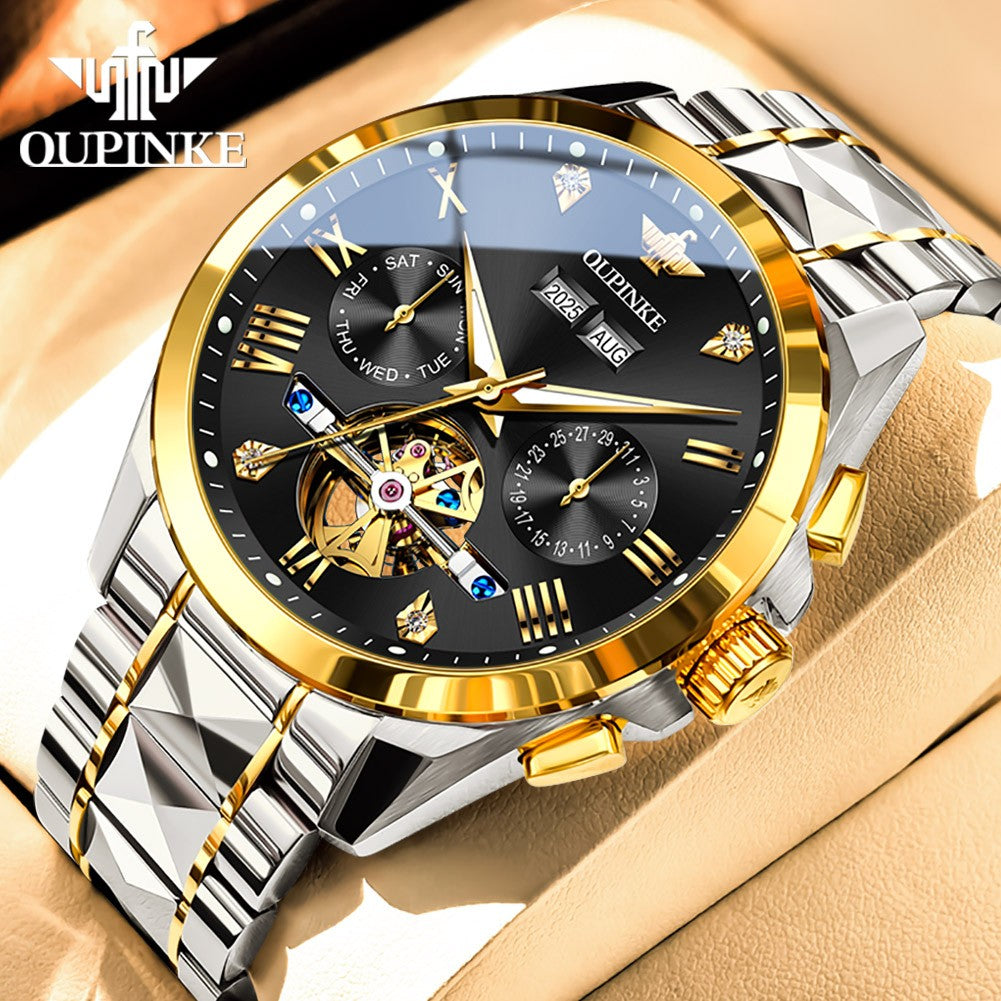 OUPINKE 3240 Skeleton Flywheel Multifunctional Automatic Mechanical Watches for Men 44mm Big Dial Tungsten Steel Luxury Watch OUPINKE 3240 Skeleton Flywheel Multifunctional Automatic Mechanical Watches for Men 44mm Big Dial Tungsten Steel Luxury Watch